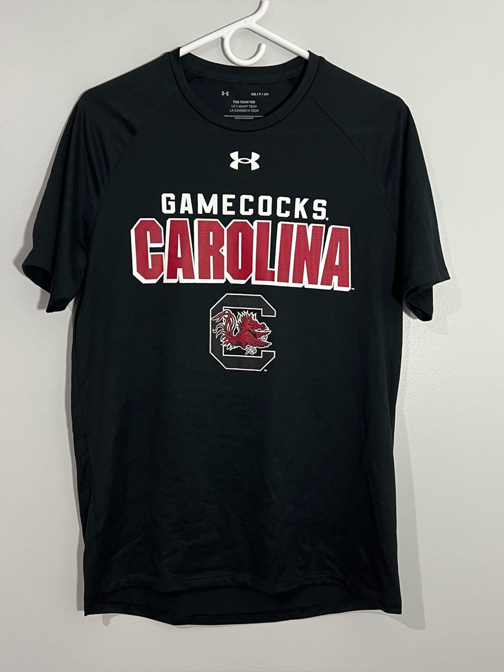 Under Armour South Carolina Gamecocks Black Tech Short Sleeve T-Shirt Mens Small